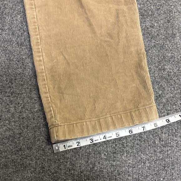 L.L. Bean Womens Size 12 Beige High Rise Cotton Corduroy Pants Retro Classic - Picture 5 of 7